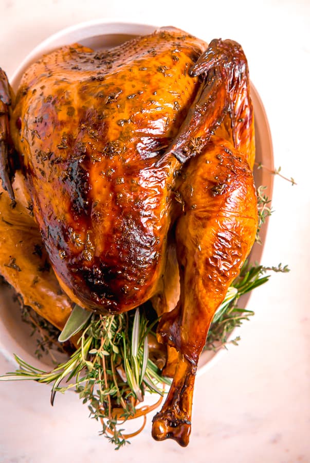 turkey roasted with herbs and butter