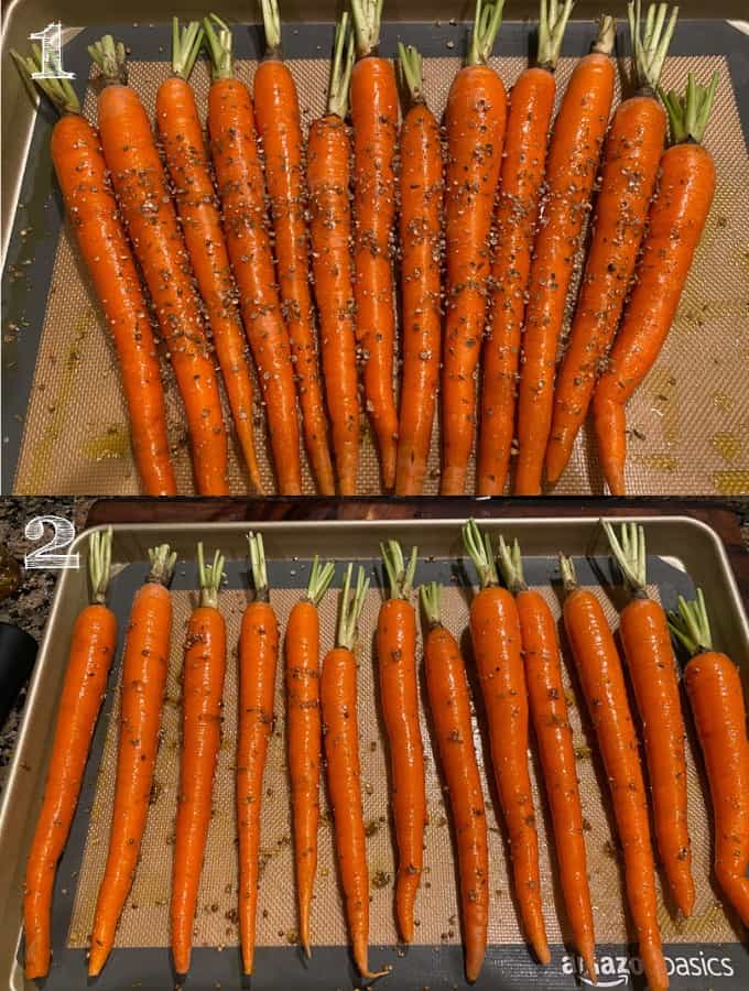 carrot on baking dish steps 