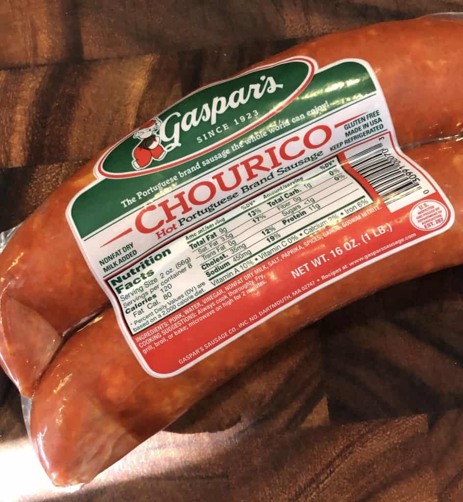 package of unopened spanish chorizo