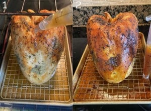basting turkey breast in the oven