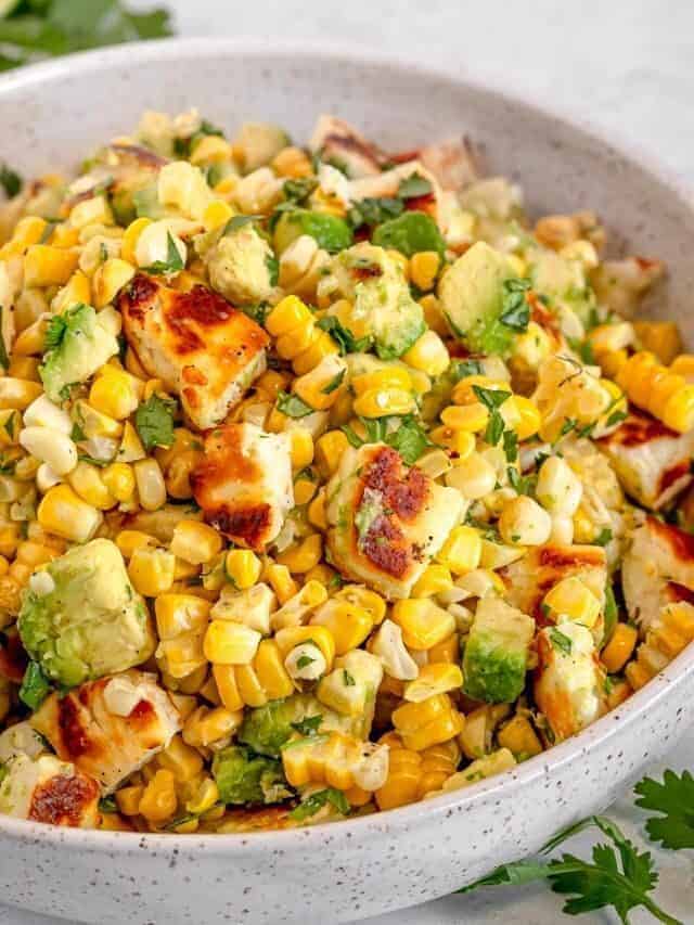 Grilled Corn and Halloumi Salad