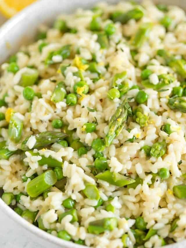 Asparagus and Pea Risotto