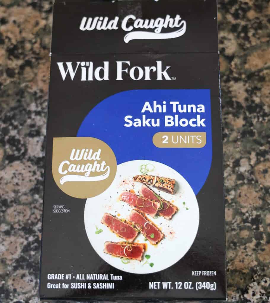 box of sushi grade tuna
