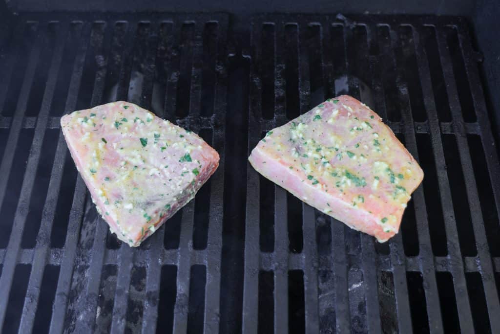 grilling swordfish on the grill