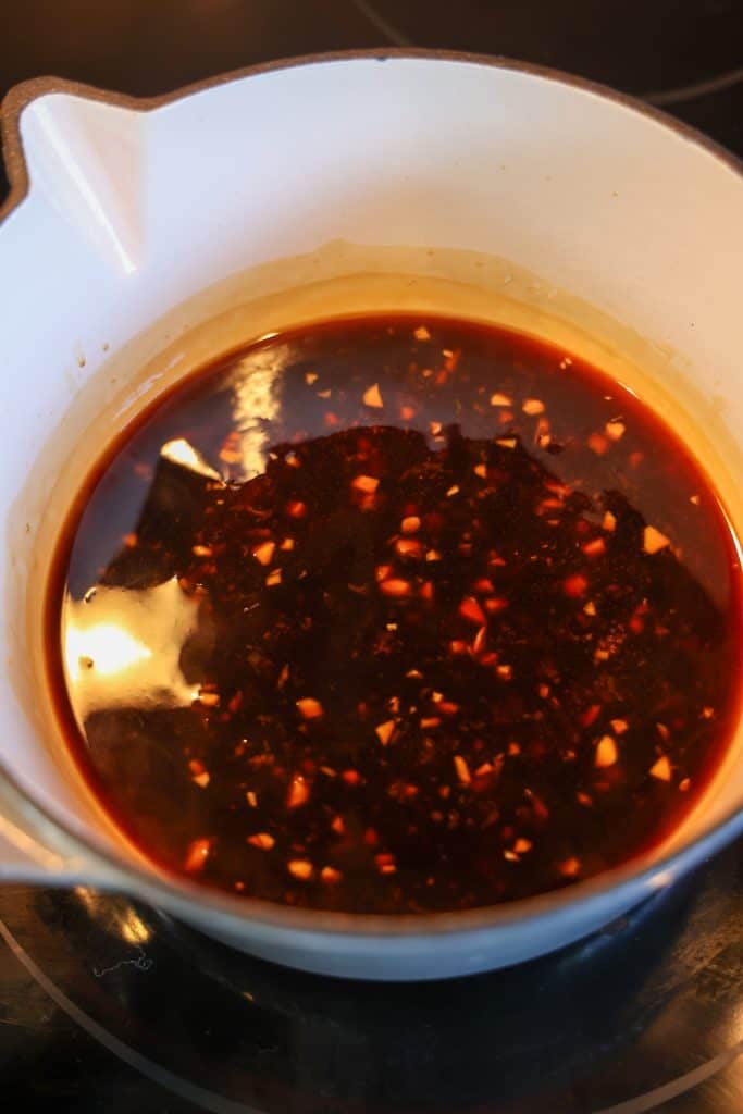 teriyaki sauce in a saucepan